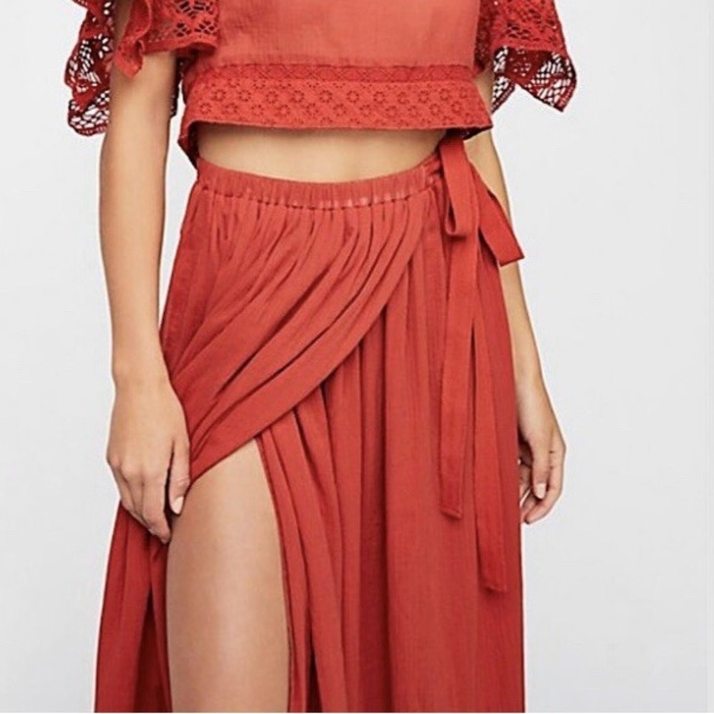 New! Free People Darling Eyelet Lace Slit Skirt Only in Burn Notice ❤️ XS - Picture 7 of 15